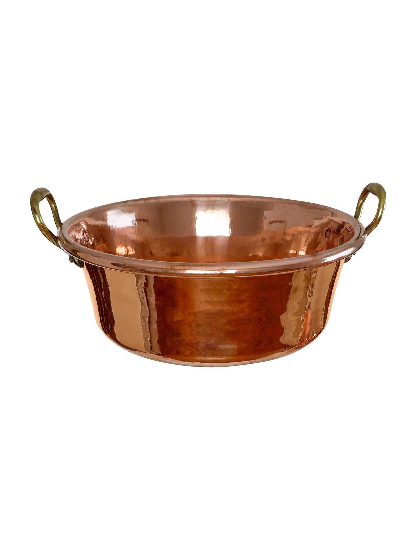 Vintage 1880s Large Copper French Preserve Pan Weston Table