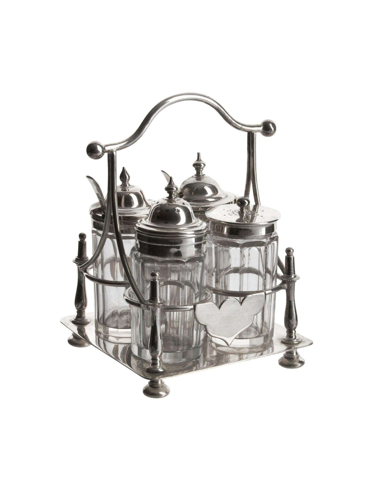 Vintage 1880s Silver Plate Condiment Caddy Weston Table