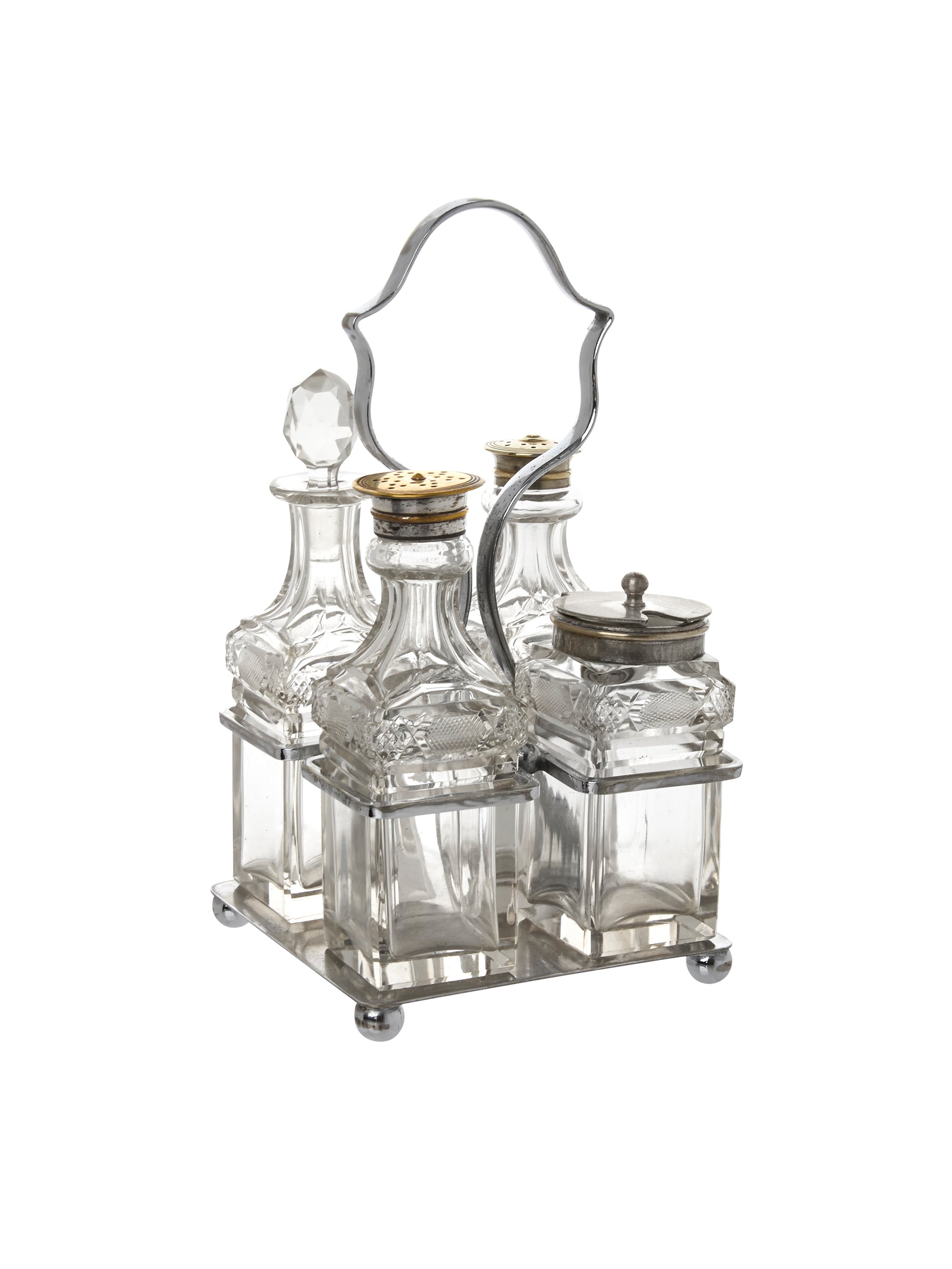 Vintage 1880s Silver Plate Condiment Caddy Weston Table