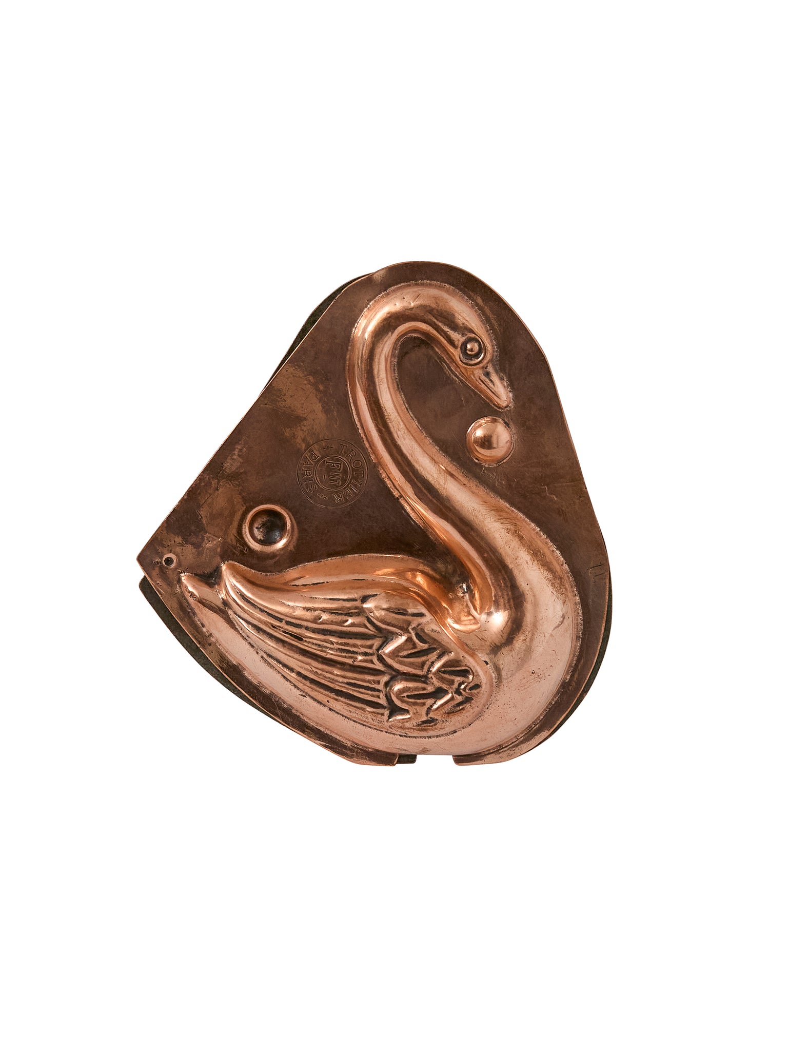Vintage 1880s Trottier Paris Copper Swan Sugar Mold Weston Table
