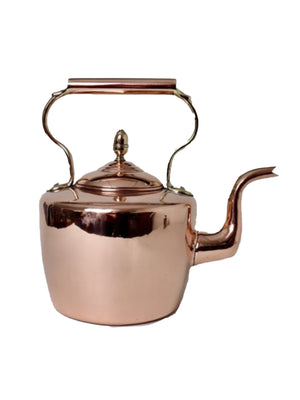  Vintage 1880s Victorian Small Copper Kettle Weston Table 