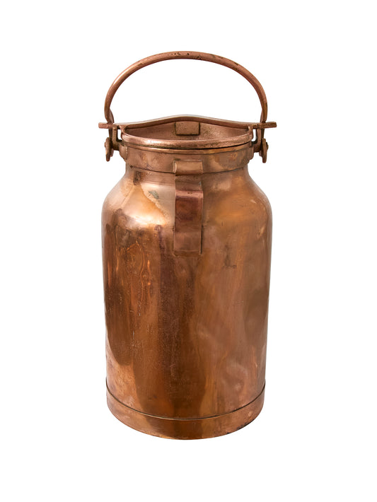 Vintage 1890s Belgian Copper Dairy Can Weston Table