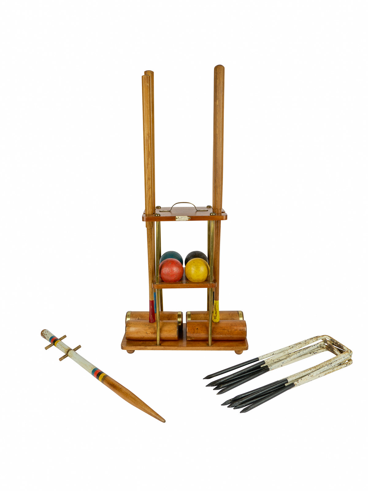 Vintage 1890s English Croquet Set Weston Table