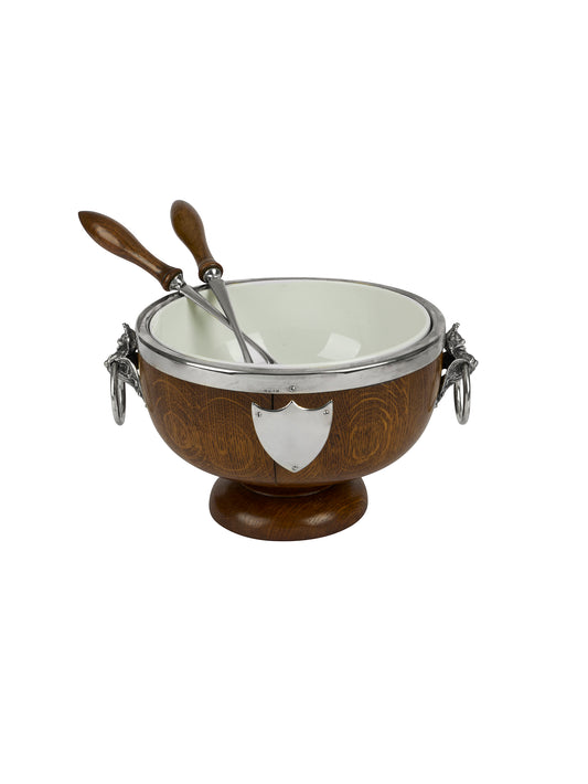 Vintage 1890s English Trophy Bowl with Servers Weston Table