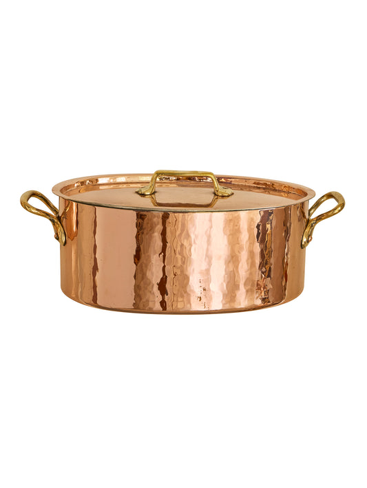 Vintage 1890s French Oval Copper Casserole Weston Table