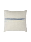 Vintage 1890s Linen Chambray Three Stripe Grain Sack Pillow Weston Table