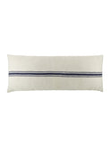 Vintage 1890s Linen Indigo Grain Sack Long Pillow Weston Table