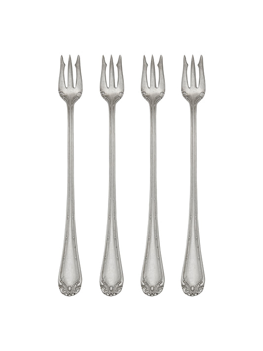 Vintage 1890s Nickel Silver Oyster Forks Weston Table