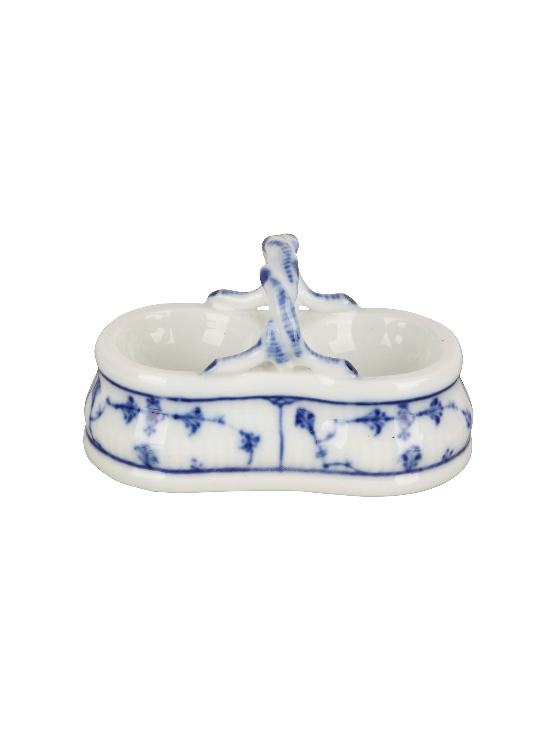 Vintage 1890s Royal Copenhagen Blue Fluted Salt Cellar Weston Table