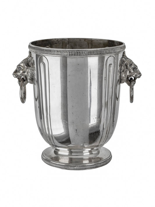 Vintage 1890s Silver Plate Lion Handled Champagne Bucket Weston Table