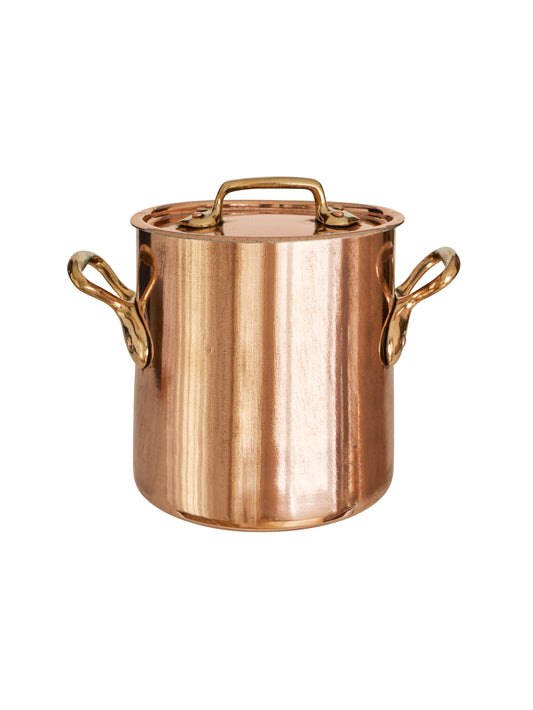 Vintage 1890s Small French Lidded Copper Stockpot Weston Table