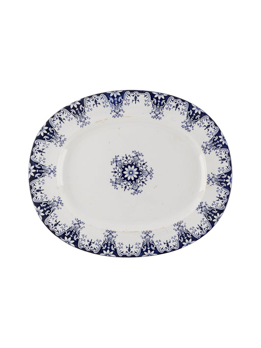 Vintage 18th Century Rouen Faience Oval Platter Weston Table