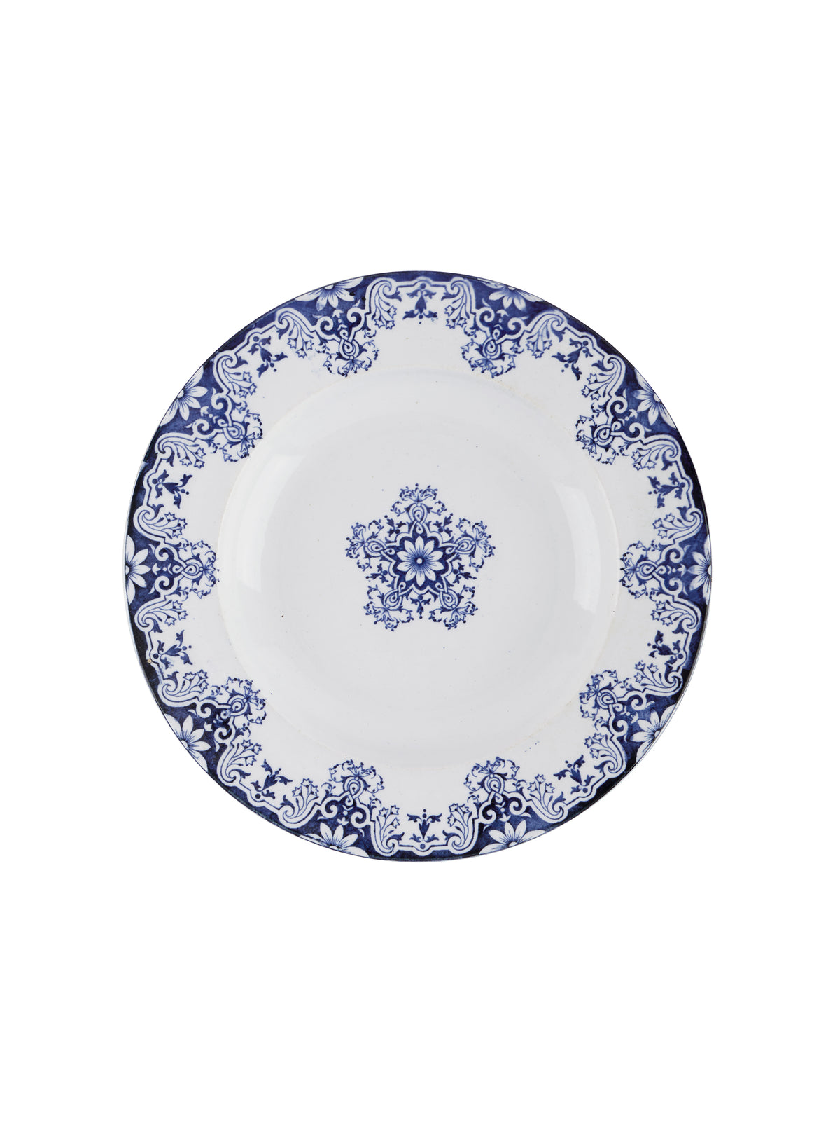 Vintage 18th Century Rouen Faience Soup Plate Weston Table