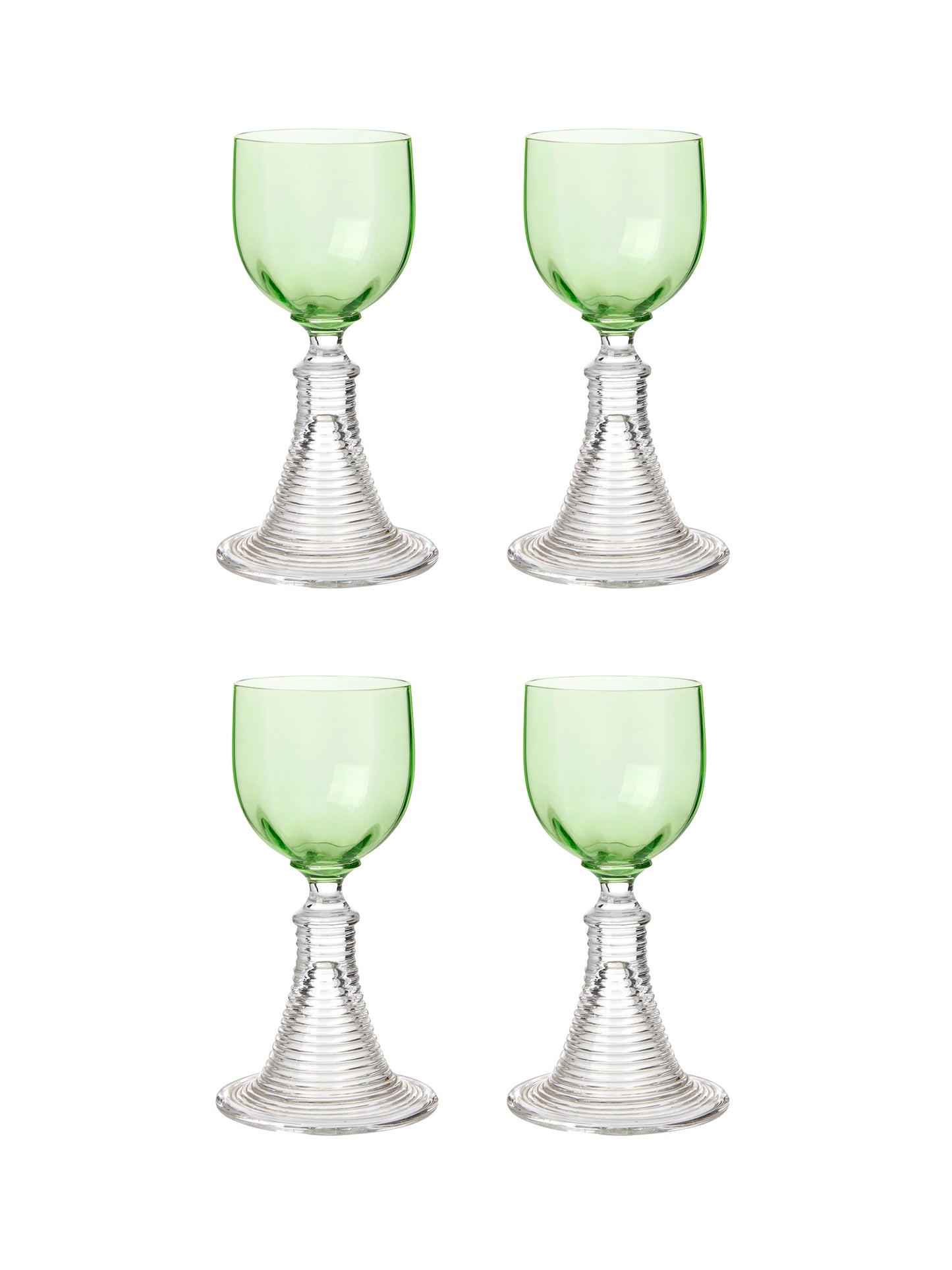 Vintage 1900 Alsace Hollow Trumpet White Wine Glasses Weston Table