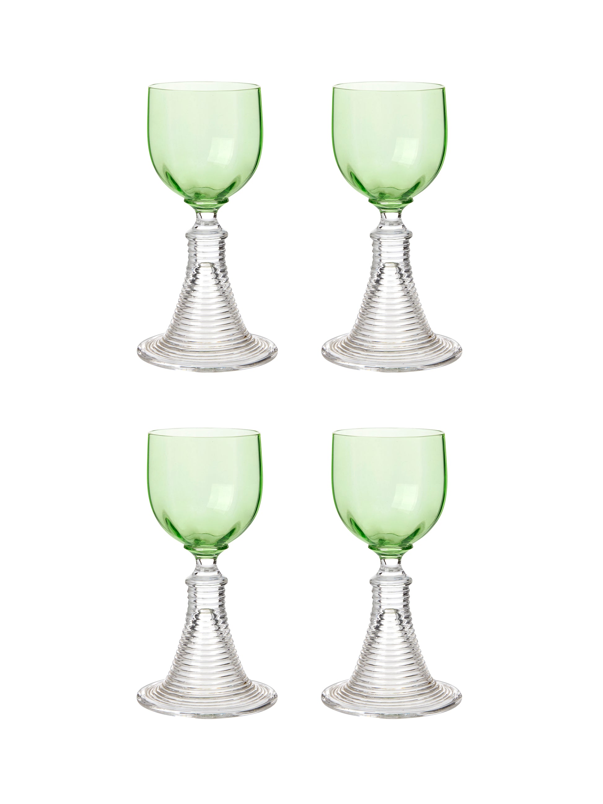 Vintage 1900 Alsace Hollow Trumpet White Wine Glasses Weston Table