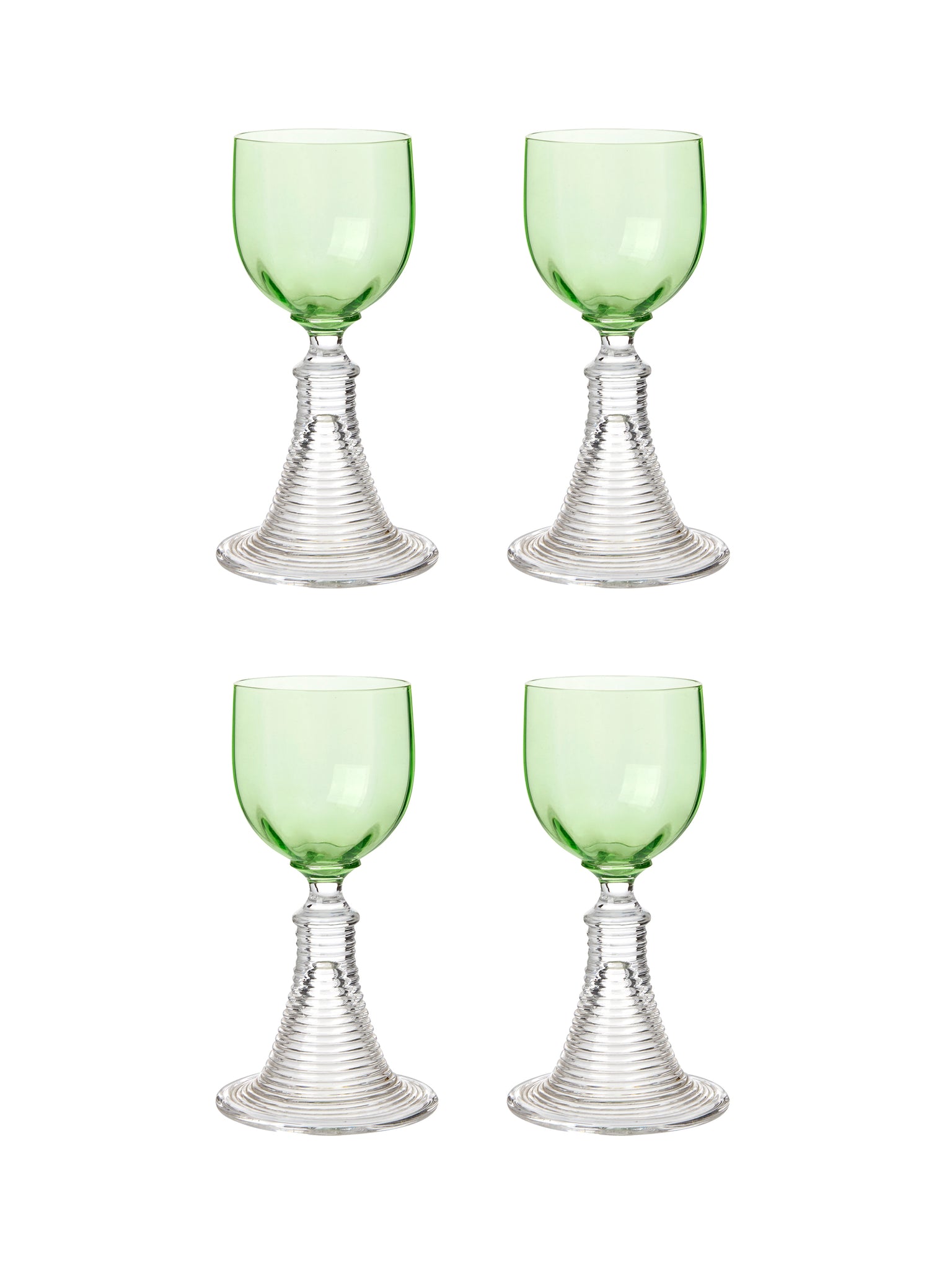 Vintage 1900 Alsace Hollow Trumpet White Wine Glasses Weston Table
