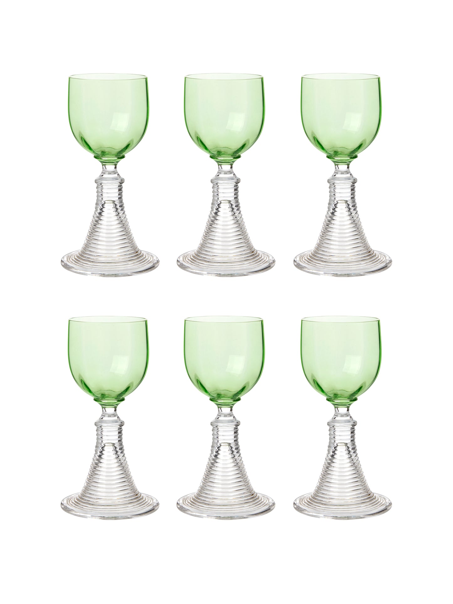 Vintage 1900 Alsace Hollow Trumpet White Wine Glasses Weston Table
