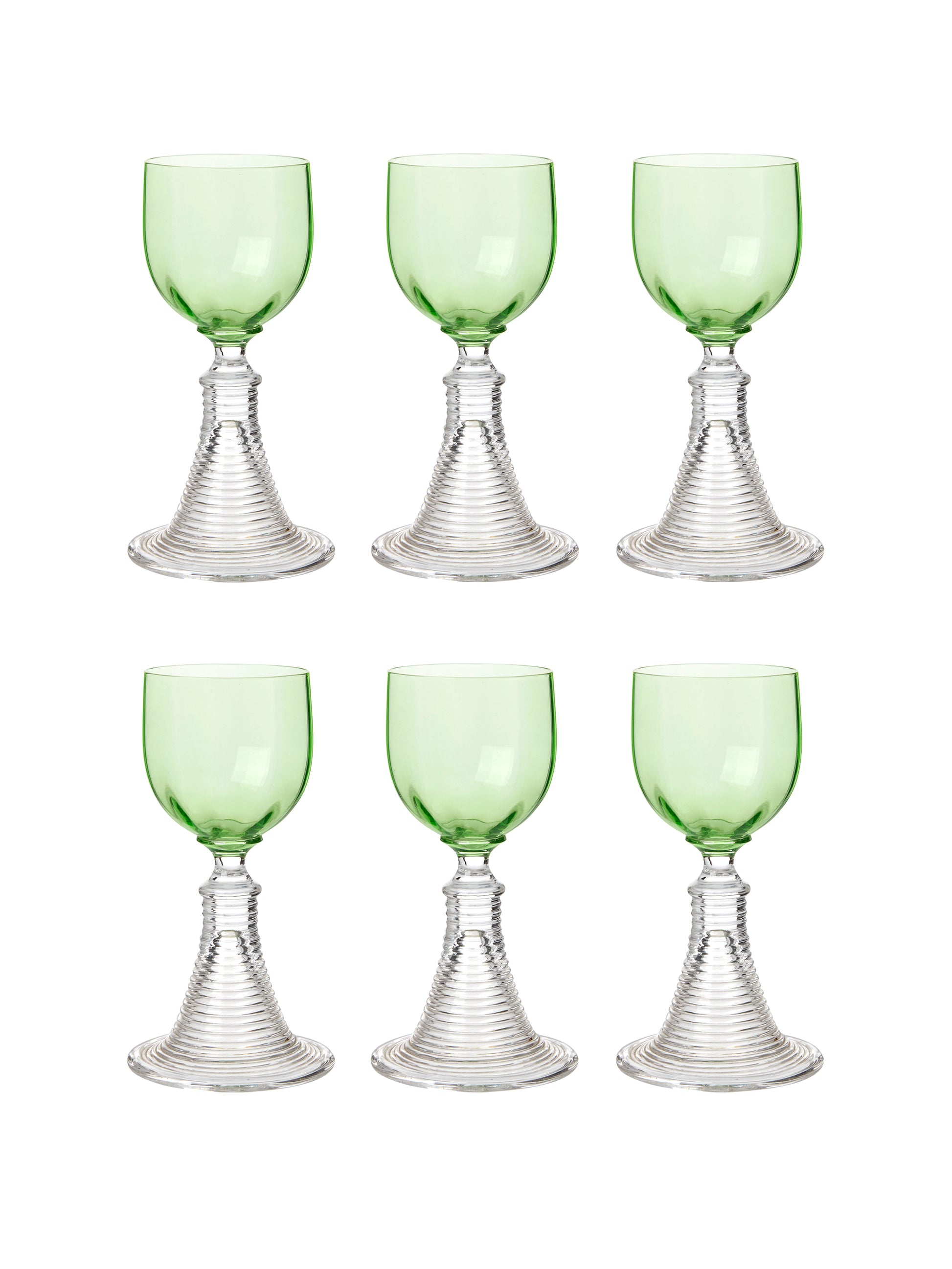 Vintage 1900 Alsace Hollow Trumpet White Wine Glasses Weston Table