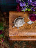 Vintage 1900 English Butler's Service Turtle Table Bell Weston Table