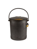 Vintage 1900 English Zinc and Brass Trimmed Milk Delivery Can Weston Table