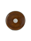 Vintage 1900 English Oak Footed Tray with Silver Plate Rails Weston Table