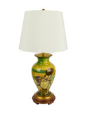 Vintage 1900 English Spaniel Hand Painted Lamp Weston Table