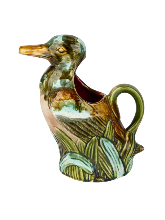 Vintage 1900 Faiencerie d'Onnaing Duck Absinthe Pitcher Weston Table