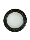 1900 Federal Black Bullseye Round Mirror Weston Table