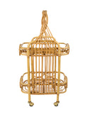 Vintage 1900 French Bamboo Two Tier Serving Trolley Weston Table