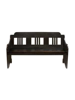  Vintage 1900 French Black Painted Bench Weston Table 
