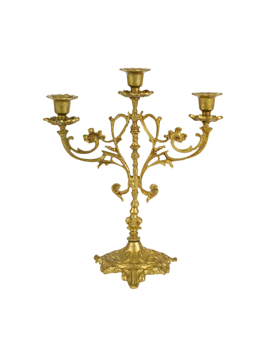 Vintage 1900 French Brass Candelabra Weston Table