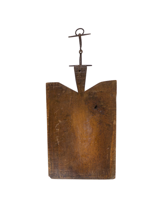 Vintage 1900 French Chopping Board with Metal Hanger Weston Table