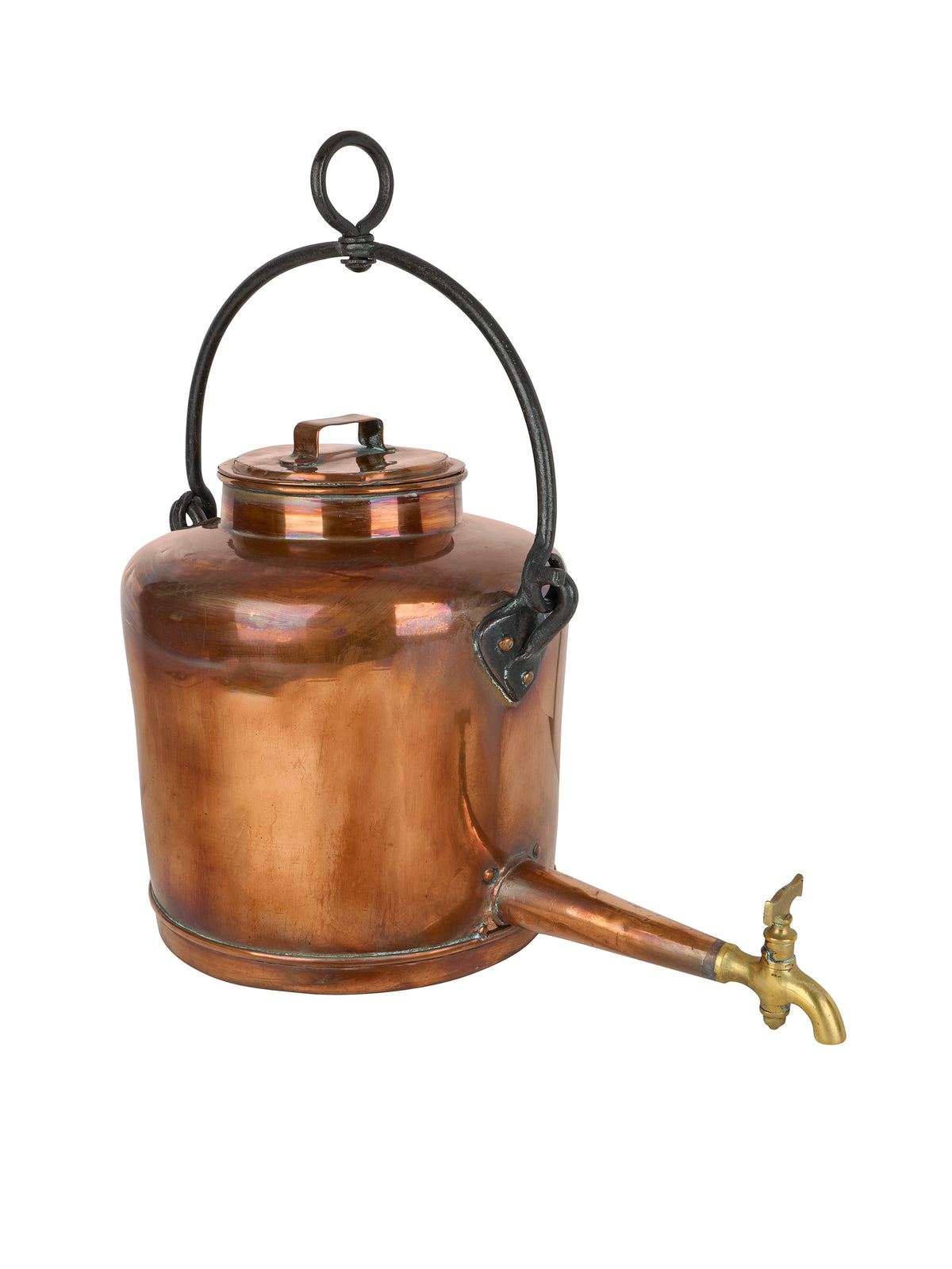 Vintage 1900 French Copper Hearth Stock Pot Weston Table