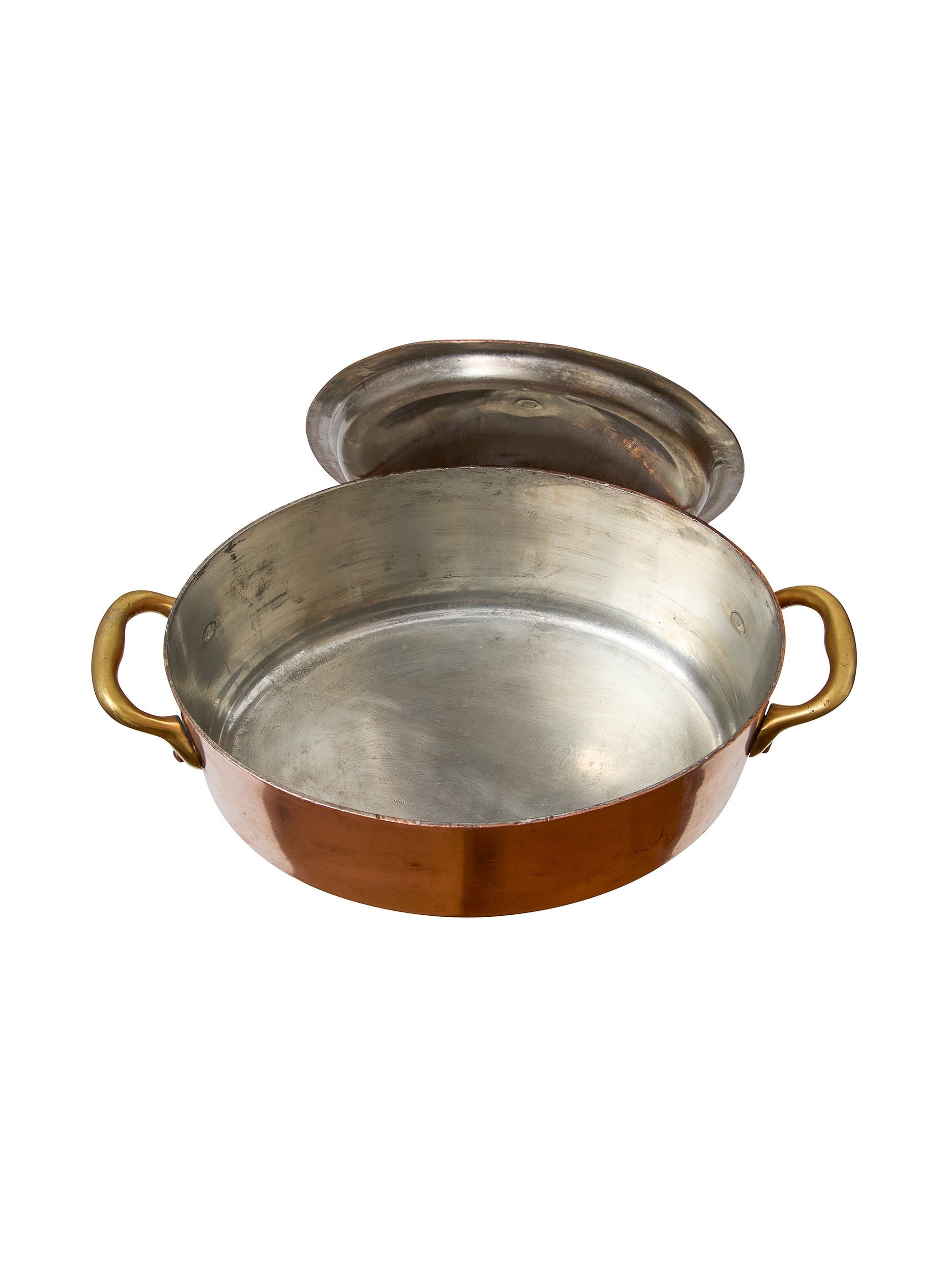 Vintage 1900 French Copper Lidded Casserole Medium Weston Table