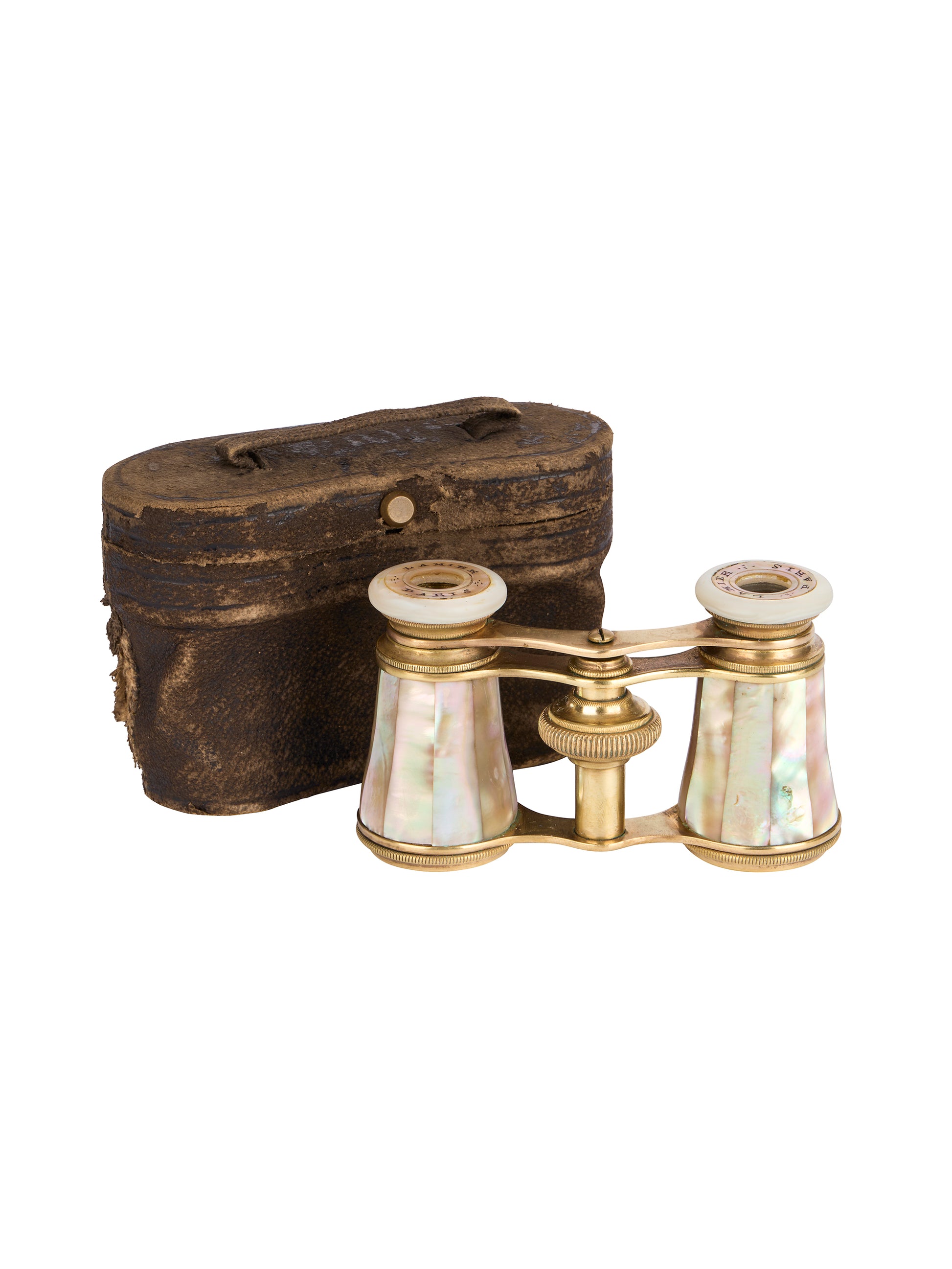 Vintage 1900 French Mother of Pearl Opera Glasses Weston Table