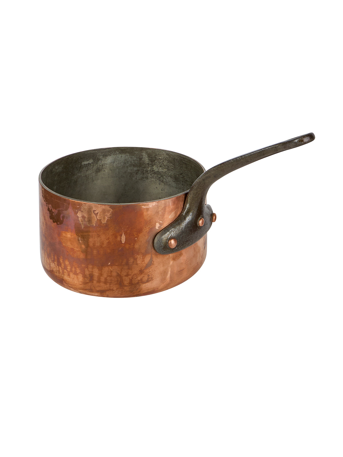 Vintage 1900 French Set of Five Copper Sauce Pans Five Weston Table