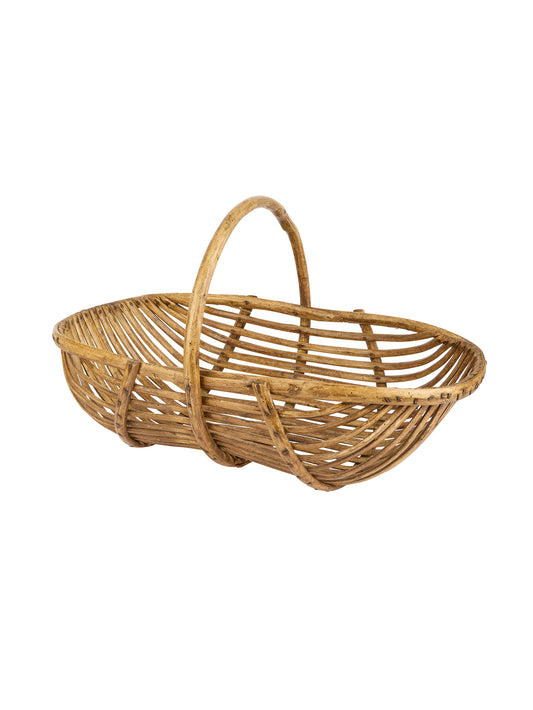 Vintage 1900 French Walnut Picking Basket Weston Table