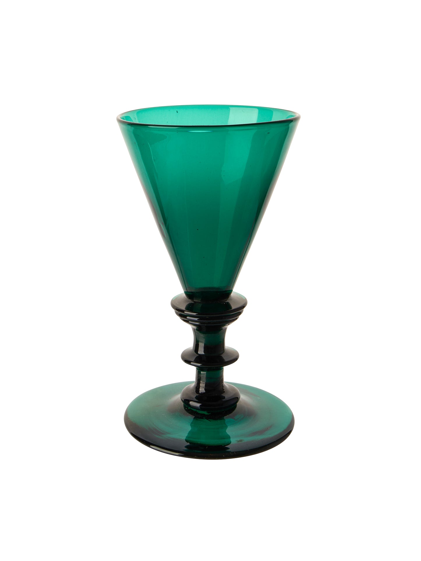 Vintage 1900 Italian Venetian Green Aperitif Glasses