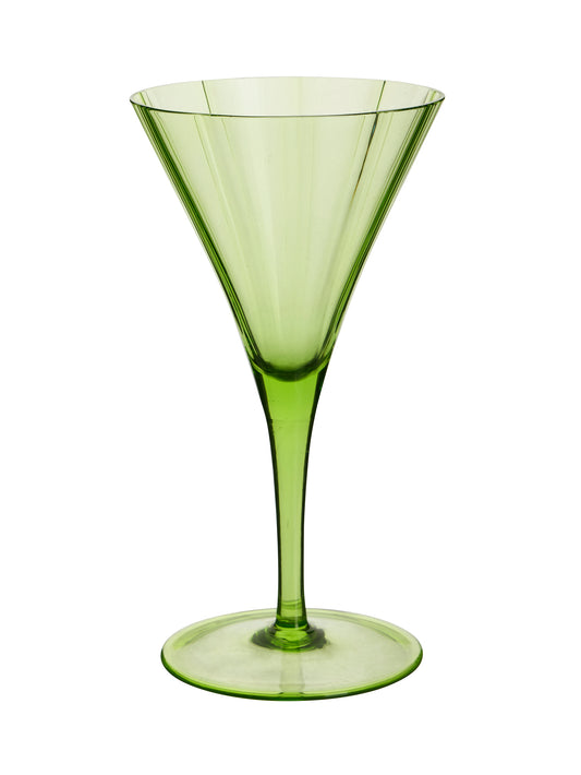 Vintage 1900 Italian Venetian Green Cocktail Glasses Weston Table