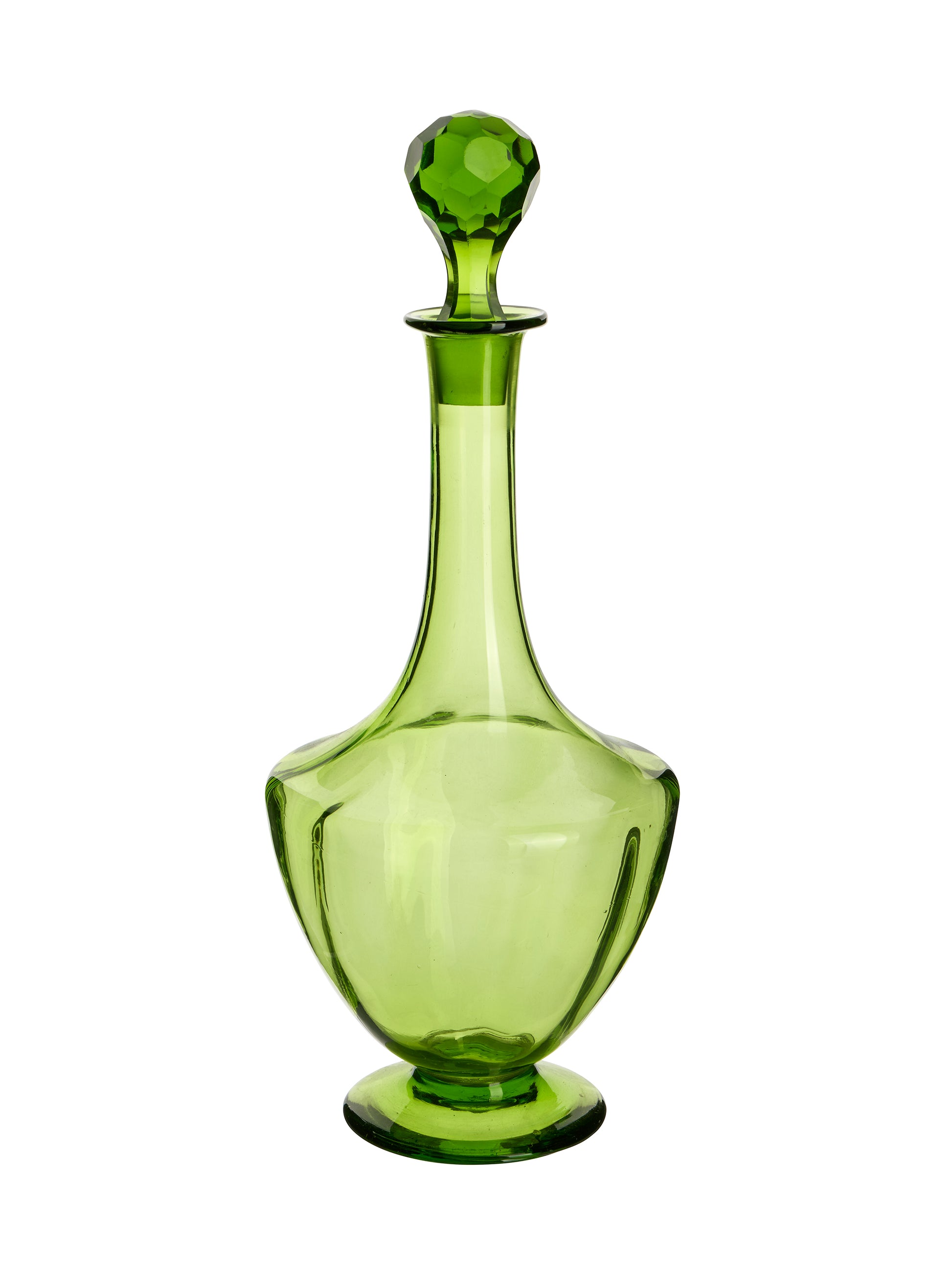 Vintage 1900 Italian Venetian Green Decanter Two Weston Table