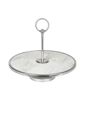  Vintage 1900 Marble French Hotel Silver Cheese Stand Weston Table 