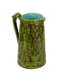Vintage 1900 Sarreguemines Olive Tavern Pitcher Weston Table