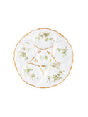 Vintage 1900 Theodore Haviland Limoges Gilt and Green Flower Oyster Plate Weston Table