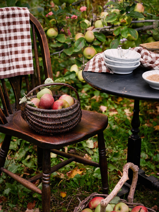 Vintage 1900 Twig Berry Picking Basket Weston Table