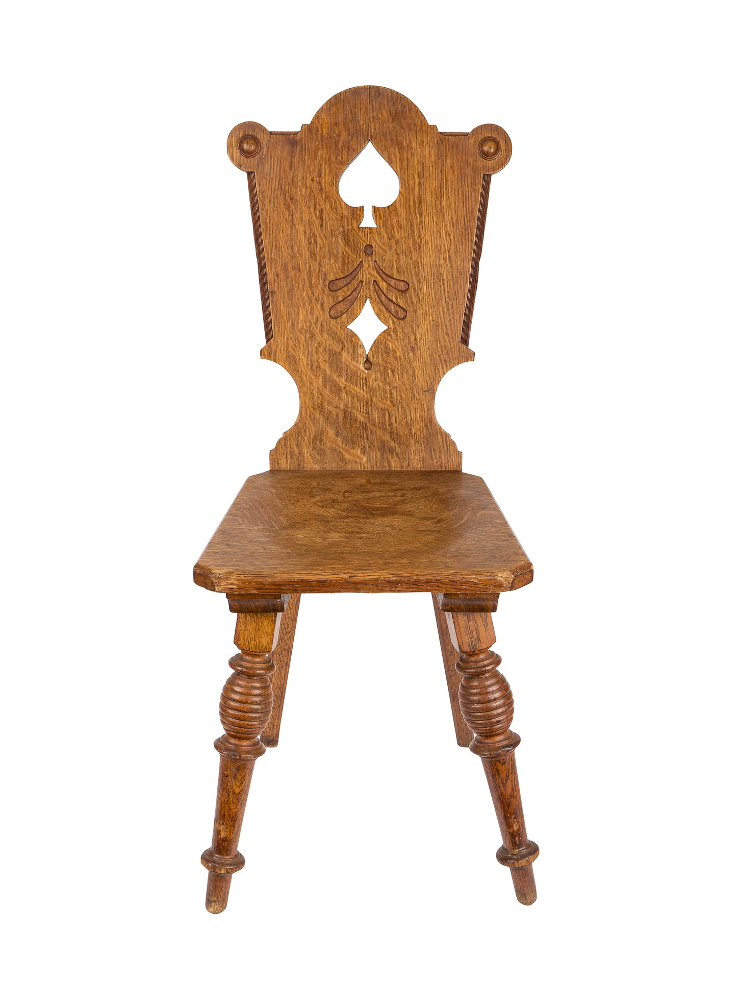 Vintage 1900 Tyrolean Carved Chair Eight Weston Table