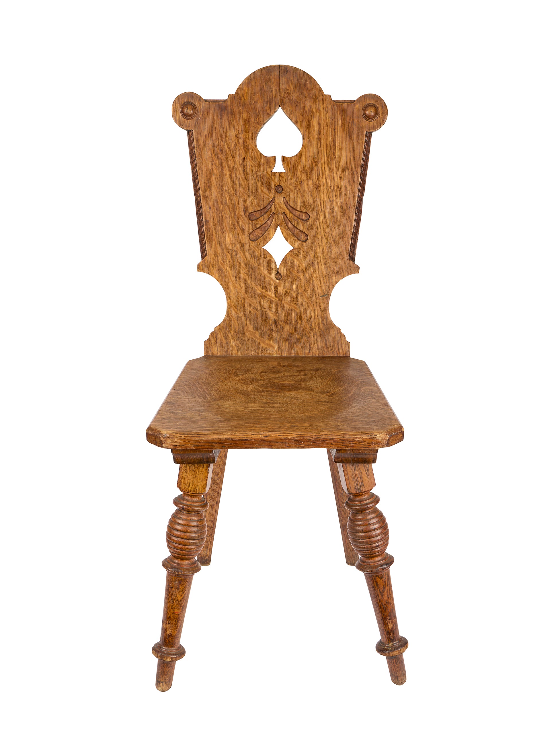 Vintage 1900 Tyrolean Carved Chair Eight Weston Table