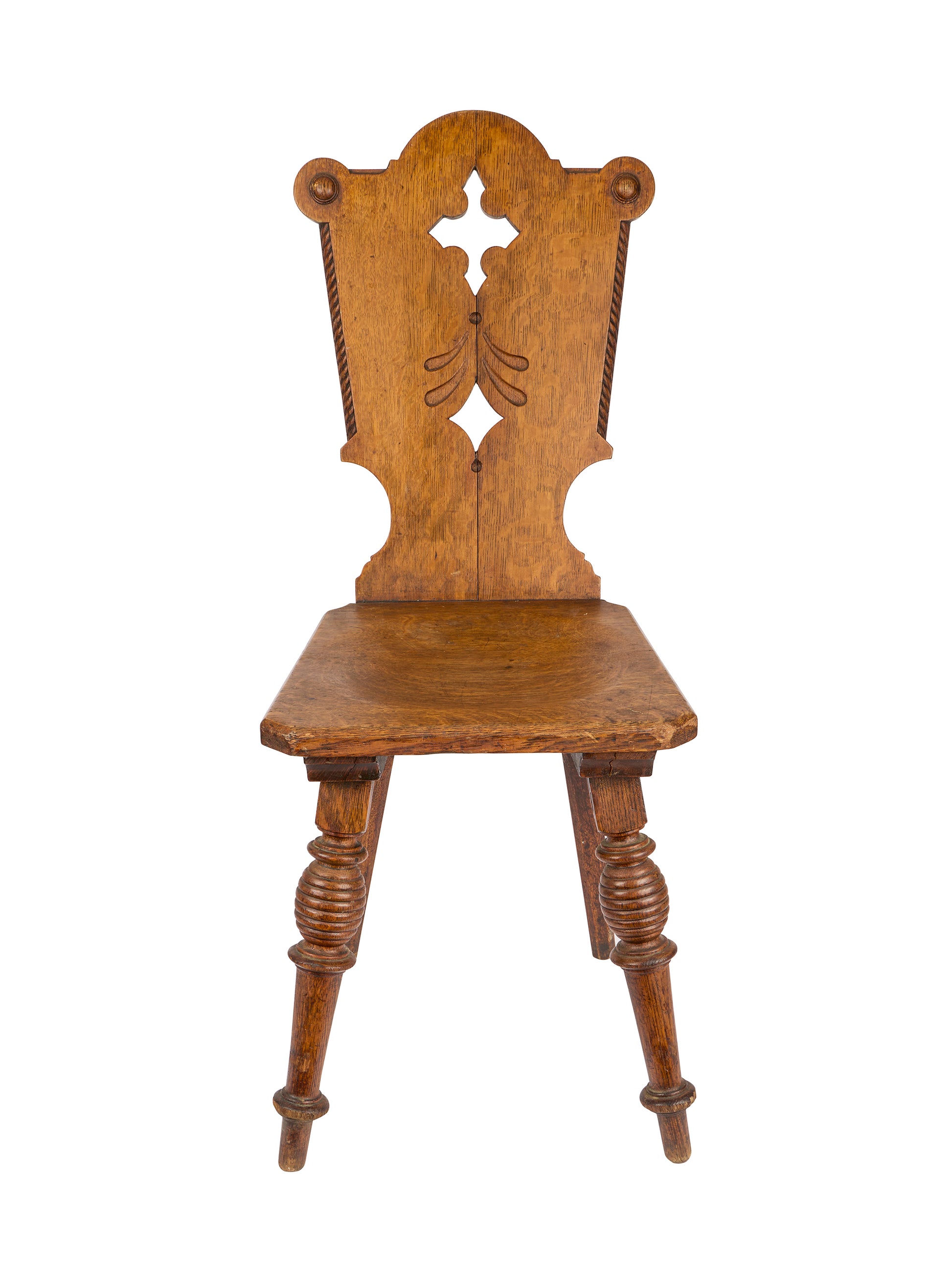 Vintage 1900 Tyrolean Carved Chair Five Weston Table