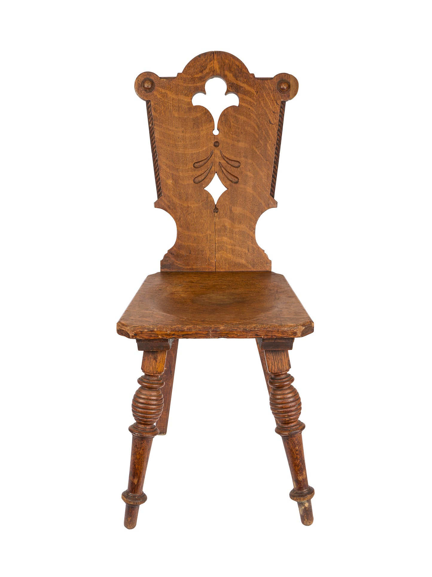 Vintage 1900 Tyrolean Carved Chair Four Weston Table