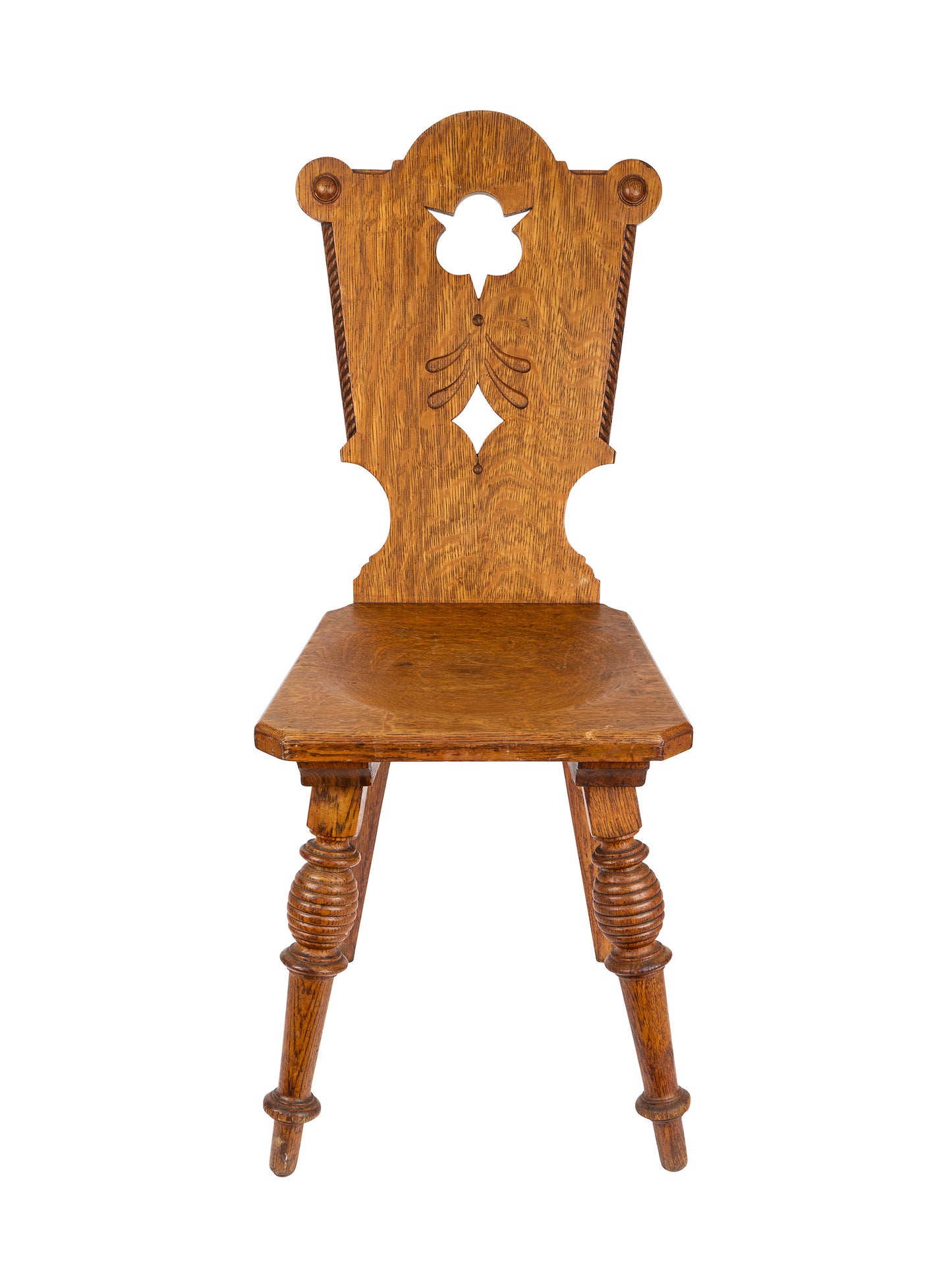 Vintage 1900 Tyrolean Carved Chair Seven Weston Table