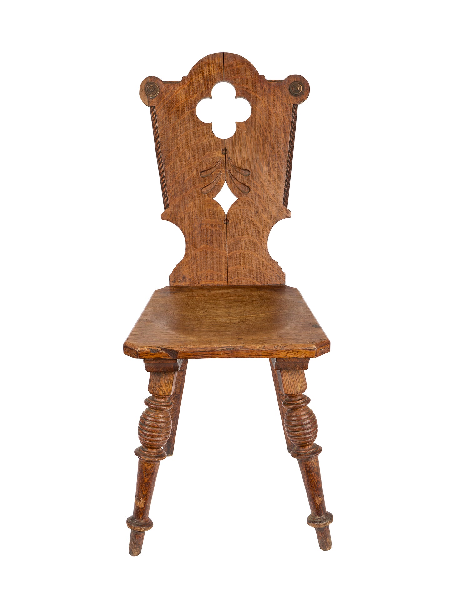 Vintage 1900 Tyrolean Carved Chair Three Weston Table
